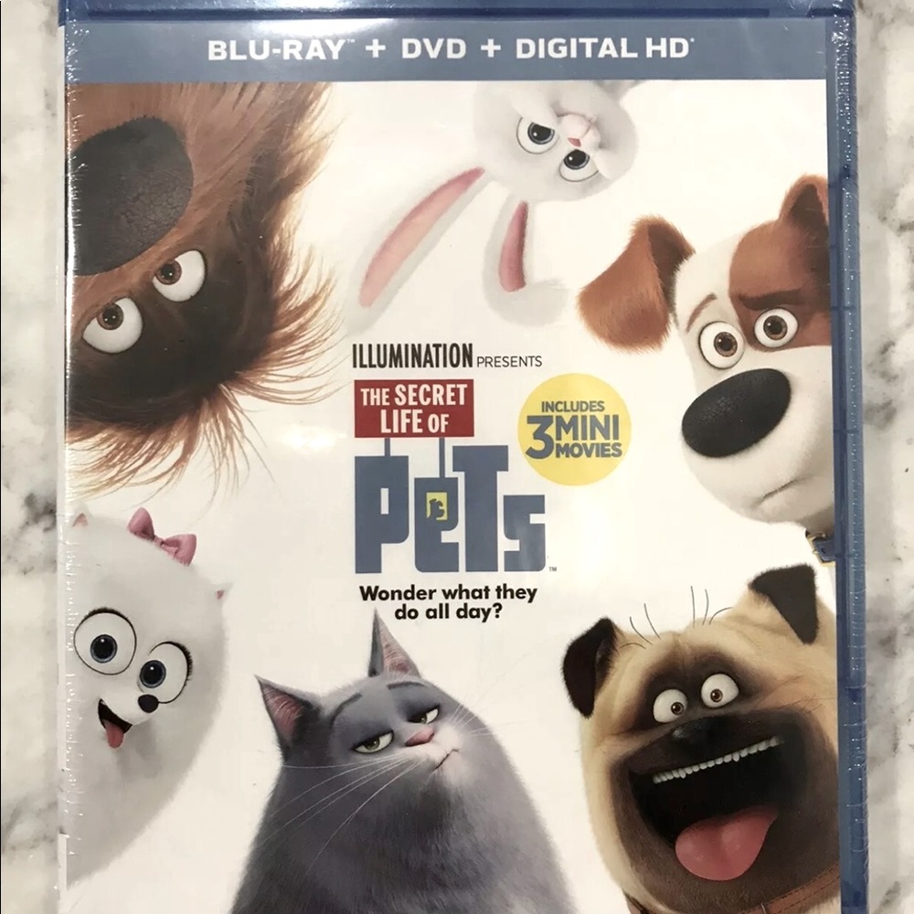 The Secret Life of Pets (Blu-ray/DVD/Digital HD) FACTORY SEALED NEW